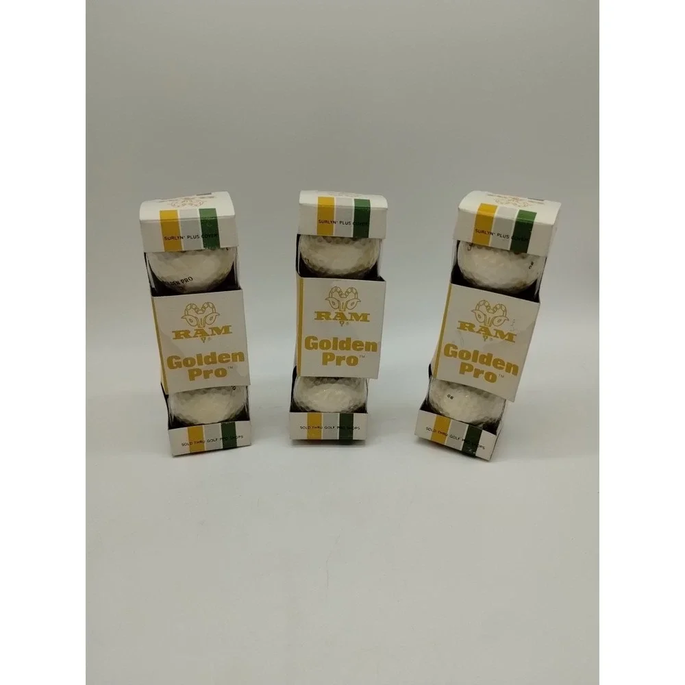 New Never Used Vintage Ram Golden Pro 3 Sleeves 3 Golf Balls Each